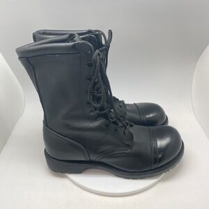Corcoran Boots Mens 12.5 3E Black Paratrooper Cap Toe Vibram USA Field 1525 New